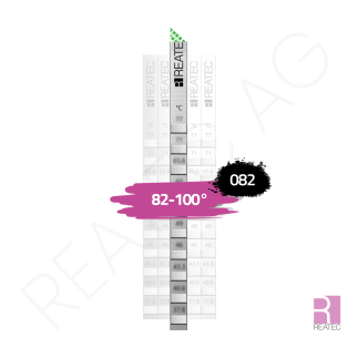 Temperature indicator 82-100 °C - reaStripe 10 / 082.SPX.10 for sensitive applications without electricity