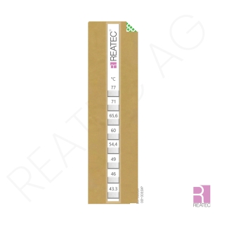 Indicador de temperatura 43,3-77 °C - reaStripe 8 protected / SXP 08 con película protectora para industria y cadenas de frío si