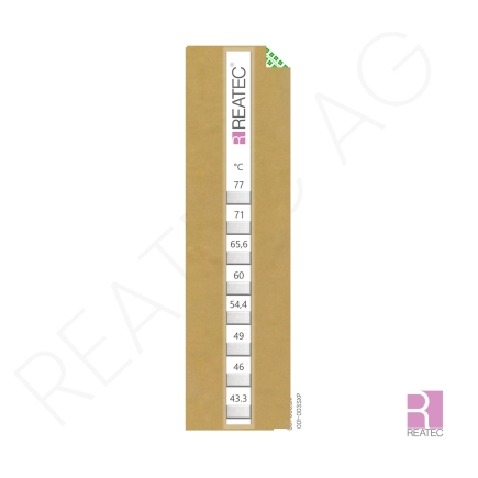 Indicateur de température 43,3-77 °C - reaStripe 8 protected / SXP 08 avec film de protection pour l'industrie & les chaînes du