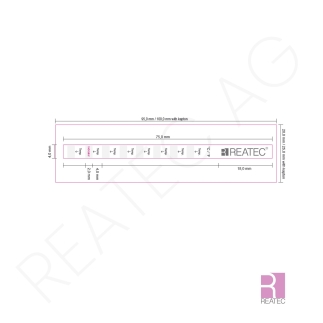 Temperaturindikator 65,6–104 °C – reaStripe 8 protected / SXP 08 mit Schutzfolie für Industrie & Serienüberwachung