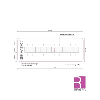 Temperaturindikator 199–260°C – reaLabel 10 standard / 00D.LSP.10 | Papieretikett mit Schutzfolie, irreversibel & robust