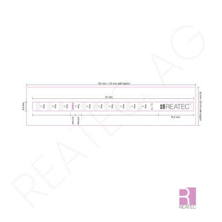 Temperature Indicator 130–220 °F – reaStripe 10 protected / SXP 10 with Protective Film for Industrial & Series Monitoring