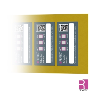 reaWash standard – Temperaturindikator 60°C/71°C/82°C | 3 Messpunkte, spülmaschinengeeignet, irreversibel
