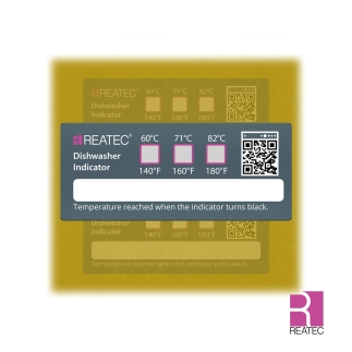 reaWash standard – Indicador de temperatura 60/71/82°C | 3 puntos, lavavajillas, irreversible