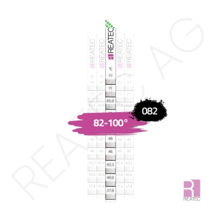 Temperaturindikator 82–100 °C – reaStripe 10 standard / 082.SSX.10 auf Papierbasis, stromlos & irreversibel