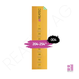 Temperaturindikator 204–254 °C – reaStripe 8 protected / SXP 08 für Hochtemperatur- & Sicherheitsanwendungen