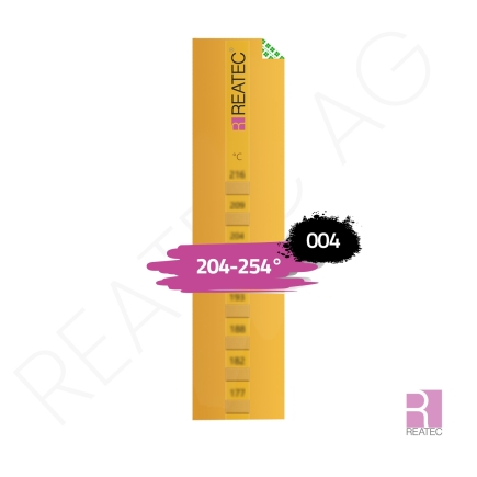 Temperaturindikator 204–254 °C – reaStripe 8 protected / SXP 08 für Hochtemperatur- & Sicherheitsanwendungen