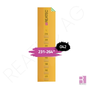 Temperaturindikator 231–264 °C – reaStripe 8 protected / SXP.042.08 für höchste Temperaturen in Industrie & Technik