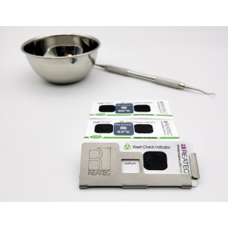 reaClean professional – Reinigungs- und Temperaturindikator 93°C für Medizinprodukte | Starter Kit mit Halter & Dokumentation