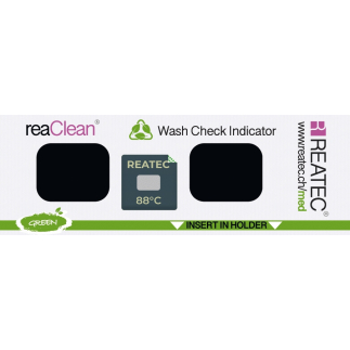 reaClean professional – Reinigungs- und Temperaturindikator 93°C für Medizinprodukte | Starter Kit mit Halter & Dokumentation
