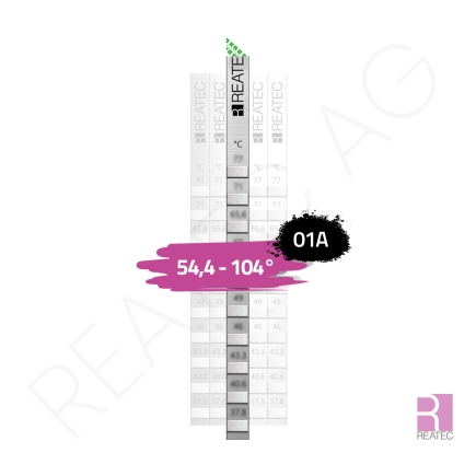 reaStripe 10 professional | selbstklebender Temperaturmessstreifen | SPX 10 (54,4 - 104°C)| 01A.SPX.10