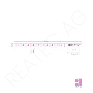 Temperature Indicator 230–320 °F – reaStripe 10 standard / 02A.SSX.10 paper-based, power-free & self-adhesive