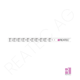 Temperature Indicator 330–420°F – reaStripe 10 standard / 03A.SSX.10 paper-based, irreversible & self-adhesive