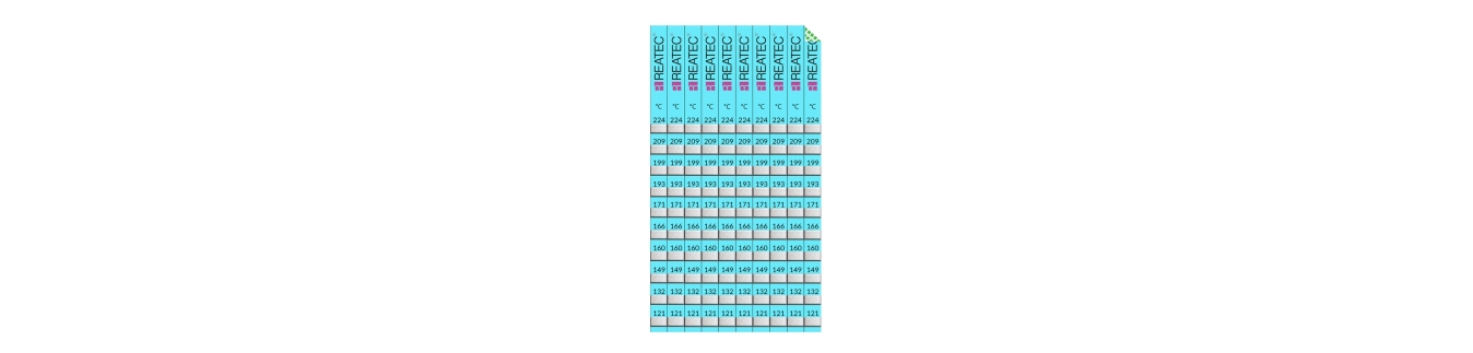 reaTextile Indicadores de temperatura – Control visual de temperatura en procesos textiles, termofijado y acabado