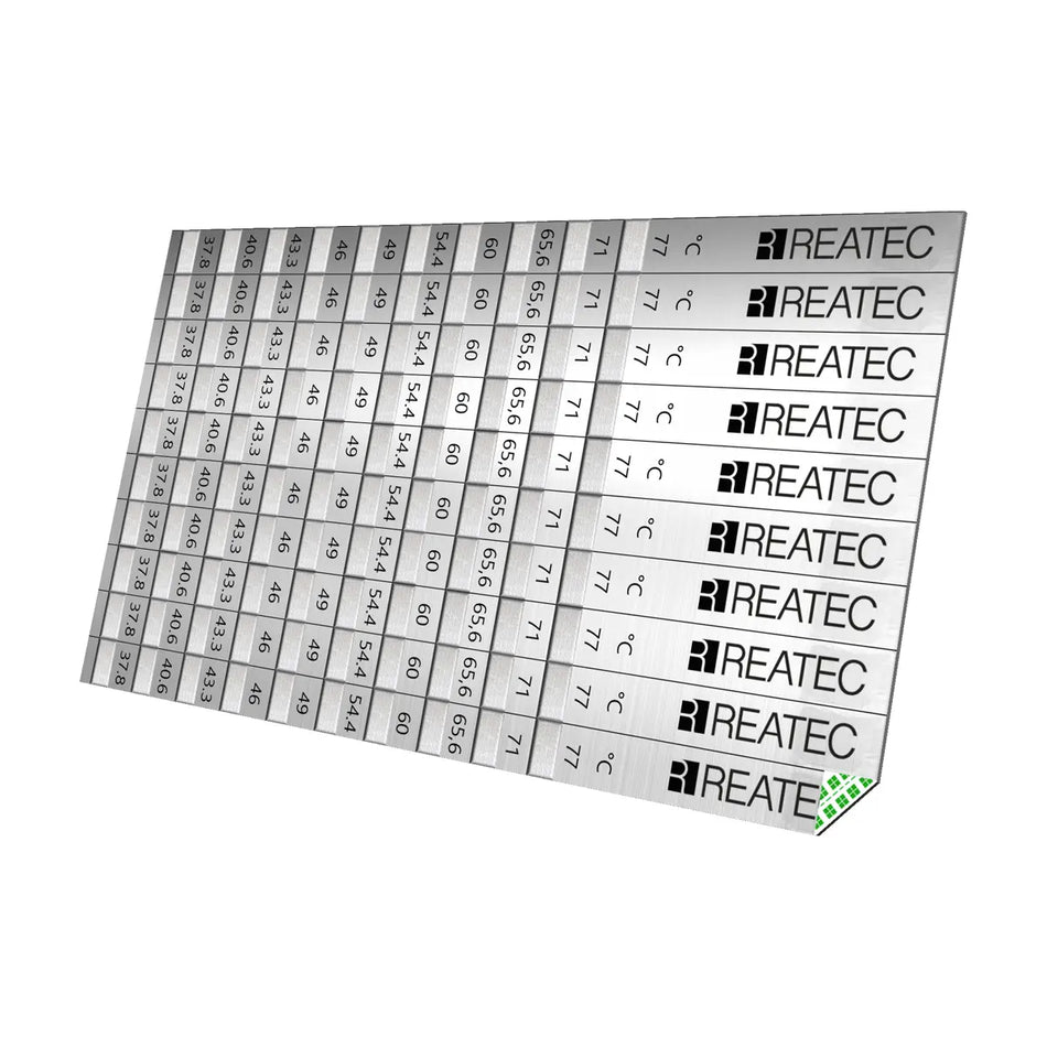 reaStripe 10 professional high accuracy irreversible temperature strips booklet with 10 individual indicators