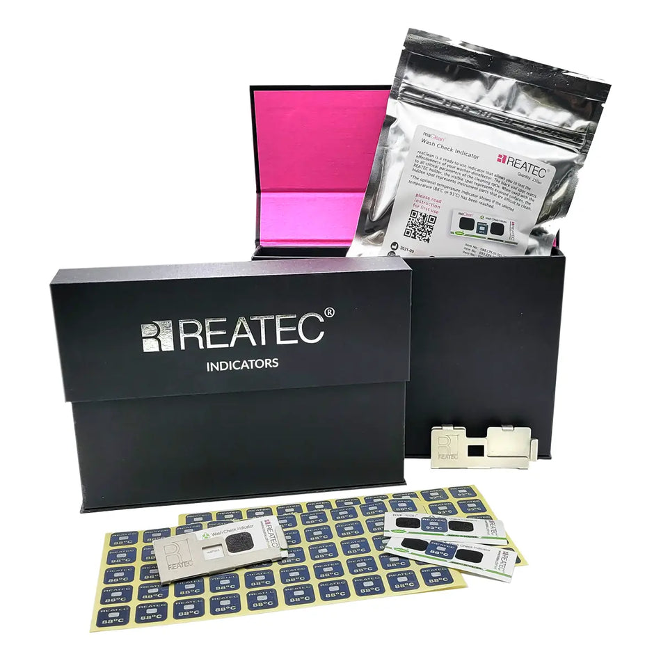 reaClean temperature indicator starter kit box for hygiene monitoring