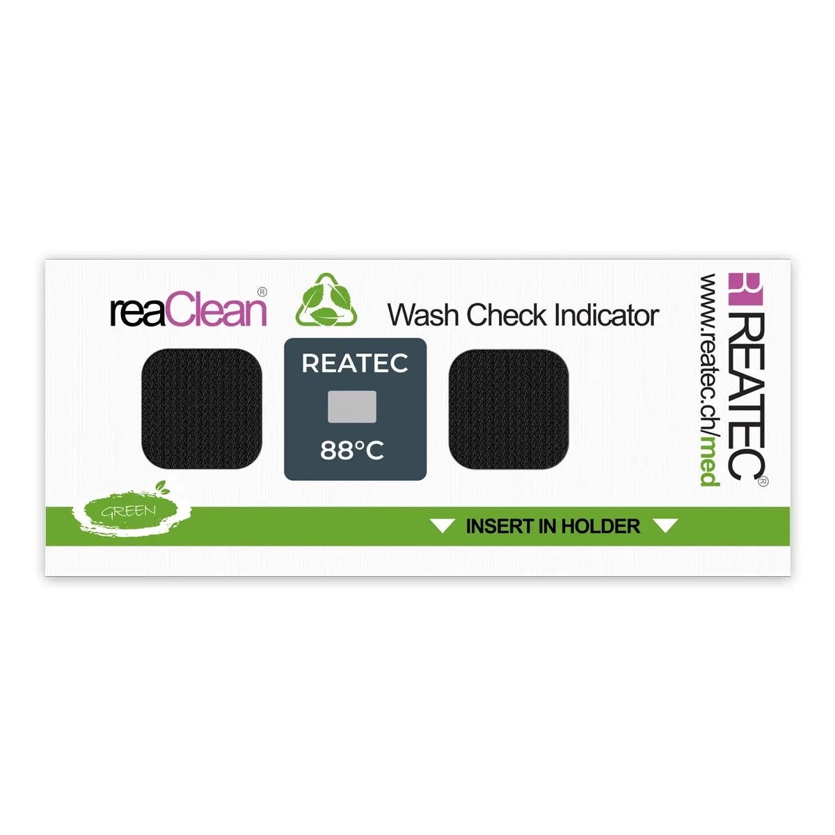reaClean temperature indicator for hygiene monitoring 88 °C