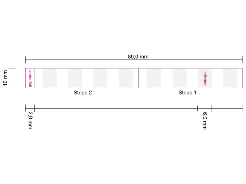 reaHeat professional extreme-heat irreversible temperature indicator technical drawing