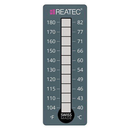 reaLabel 10 standard chemical-resistant irreversible temperature label 40 - 82 °C