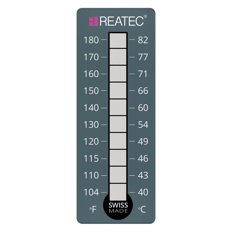 reaLabel 10 standard chemical-resistant irreversible temperature label 40 - 82 °C