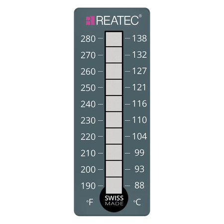 reaLabel 10 standard chemical-resistant irreversible temperature label 88 - 138 °C