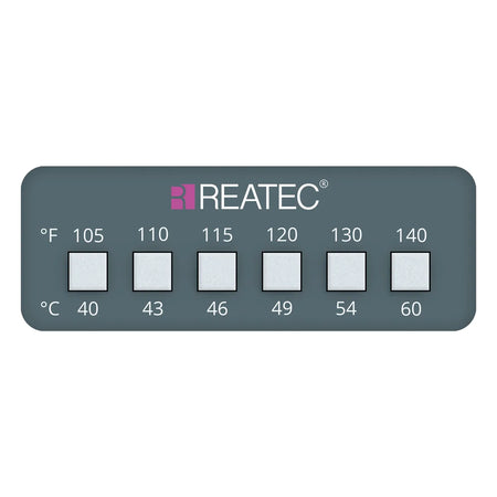 reaLabel 6 standard chemical-resistant irreversible temperature label 40 - 60 °C