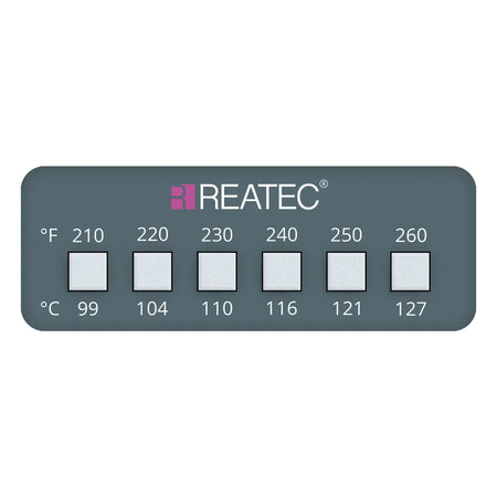 reaLabel 6 standard chemical-resistant irreversible temperature label 99 - 127 °C