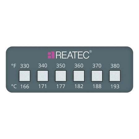 reaLabel 6 standard chemical-resistant irreversible temperature label 166 - 193 °C