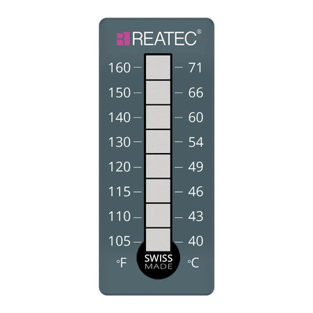 reaLabel 8 standard chemical-resistant irreversible temperature labels 40 - 71 °C