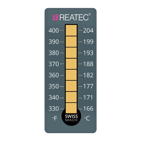 reaLabel 8 standard chemical-resistant irreversible temperature labels 166 - 204 °C