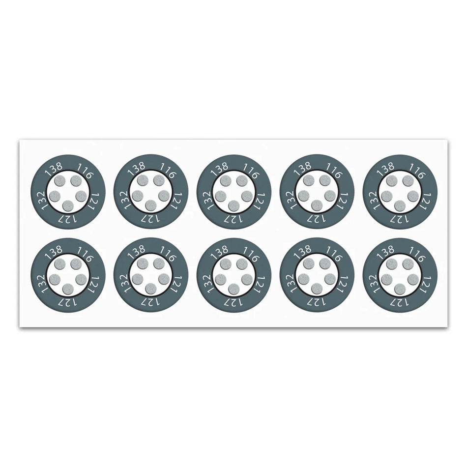 reaPoint 5 standard compact multi-point temperature indicator sheet with 10 individual indicators
