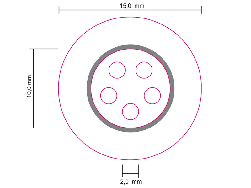 reaPoint 5 standard compact multi-point temperature indicator technical drawing