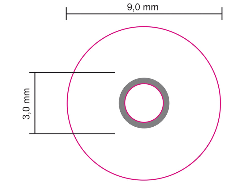 reaPoint mini micro irreversible temperature indicator technical drawing
