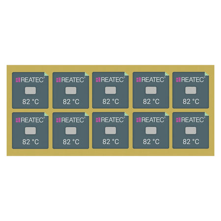reaPoint professional – chemical-resistant irreversible temperature indicator sheet with ten individual indicators