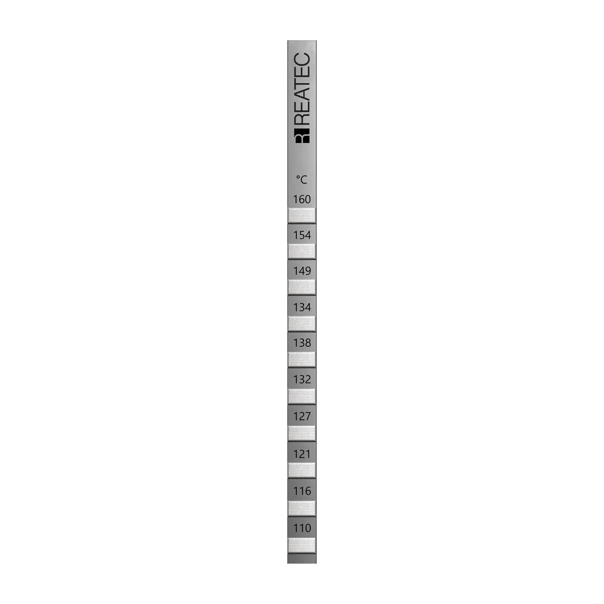 reaStripe 10 professional high accuracy irreversible temperature strips 110 - 160 °C