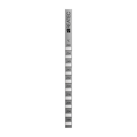 reaStripe 10 professional high accuracy irreversible temperature strips 199 - 260 °C