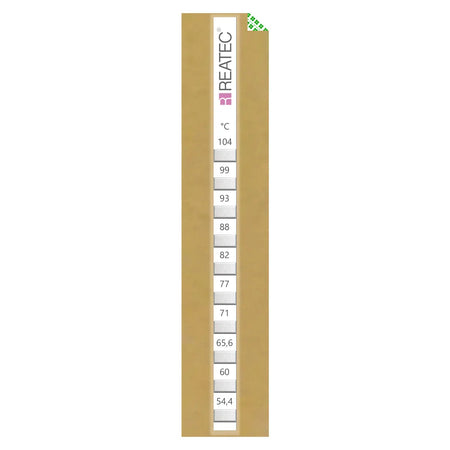 reaStripe 10 protected chemical-resistant irreversible temperature strip 54 - 104 °C