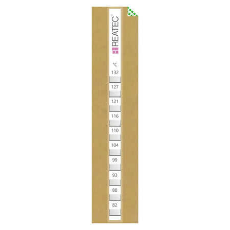 reaStripe 10 protected chemical-resistant irreversible temperature strip 82 - 132 °C
