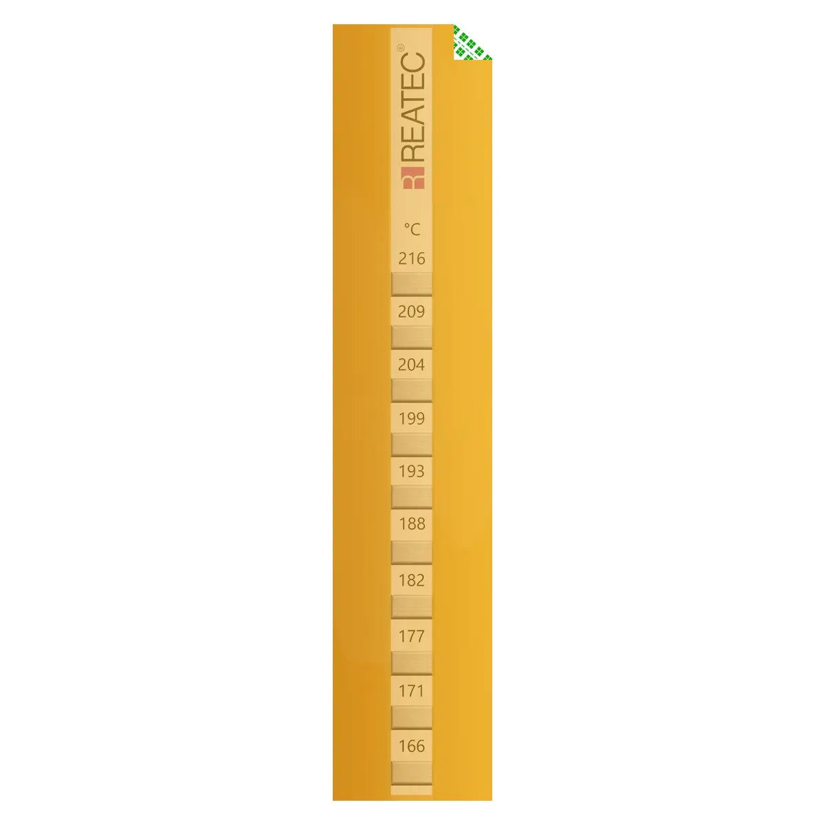 reaStripe 10 protected chemical-resistant irreversible temperature strip 166 - 216 °C