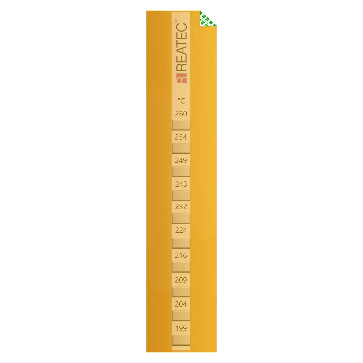 reaStripe 10 protected chemical-resistant irreversible temperature strip 199 - 260 °C