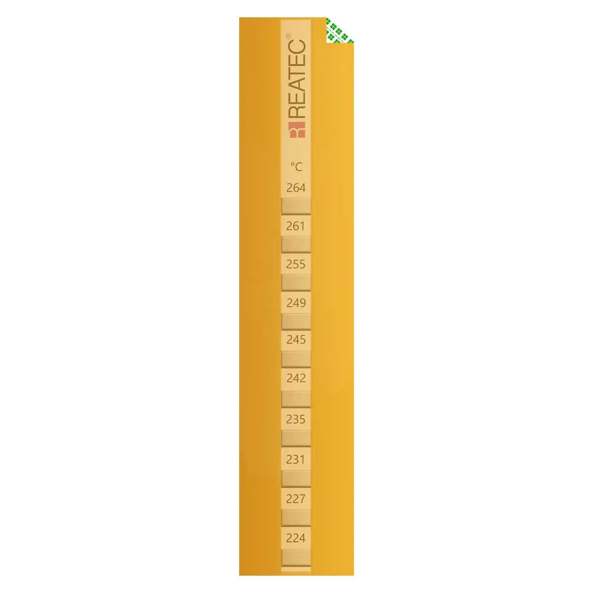 reaStripe 10 protected chemical-resistant irreversible temperature strip 224 - 264 °C