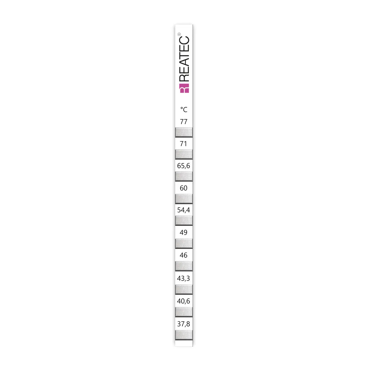 reaStripe 10 standard irreversible temperature strips 38 - 77 °C