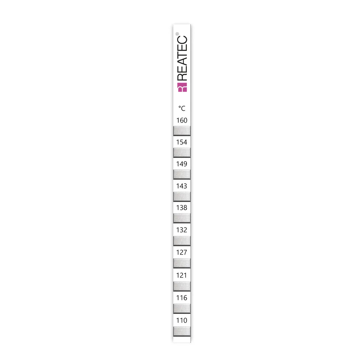 reaStripe 10 standard irreversible temperature strips 110 - 160 °C