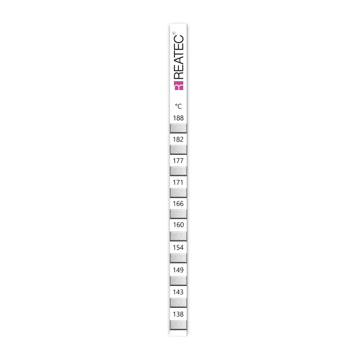 reaStripe 10 standard irreversible temperature strips 138 - 188 °C