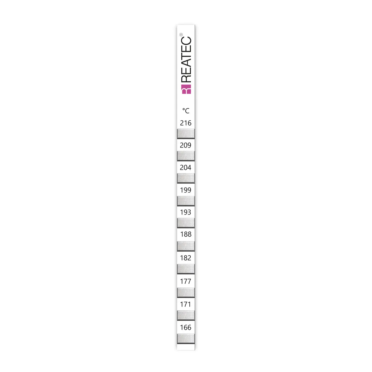 reaStripe 10 standard irreversible temperature strips 166 - 216 °C