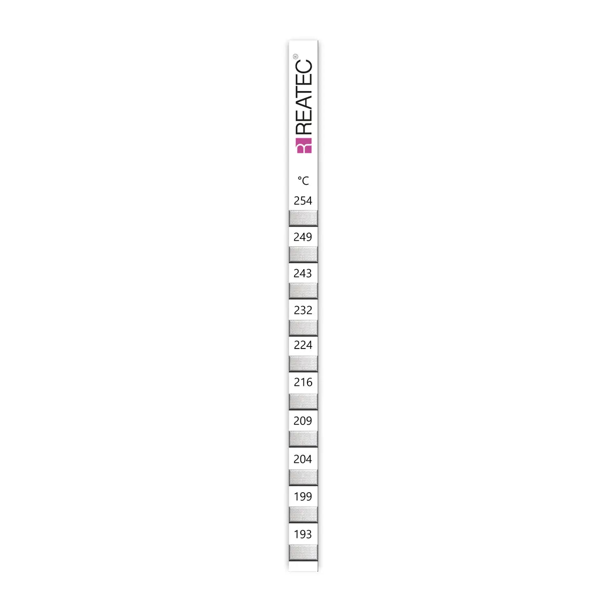 reaStripe 10 standard irreversible temperature strips 193 - 254 °C