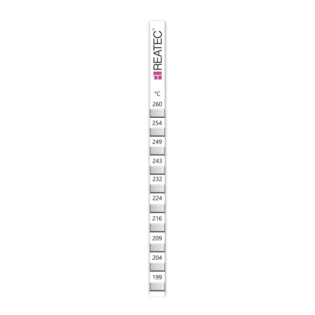 reaStripe 10 standard irreversible temperature strips 199 - 260 °C