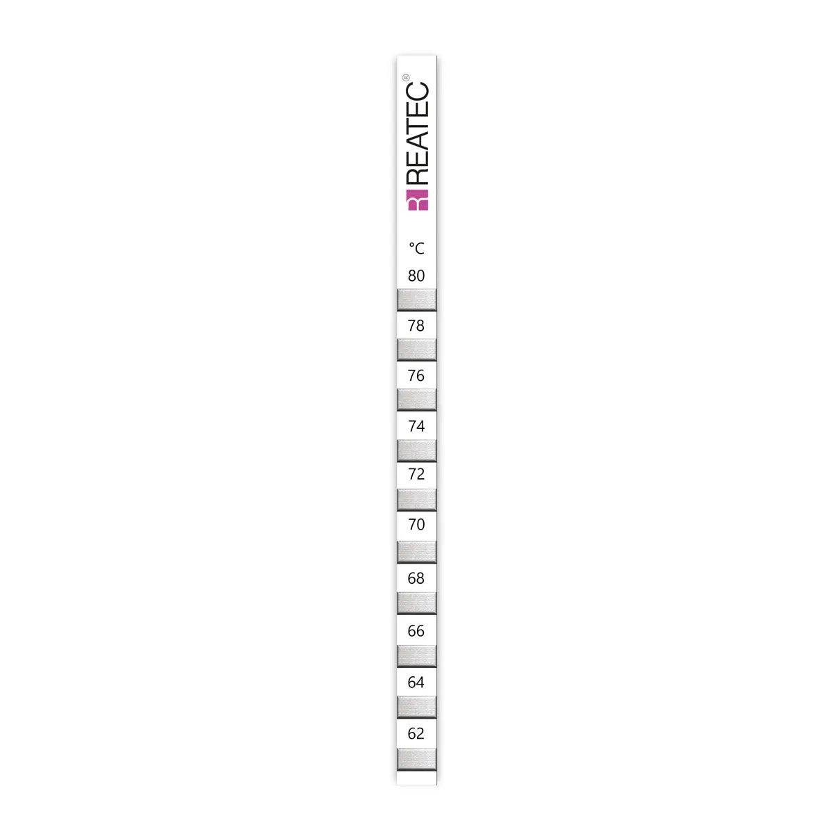 reaStripe 10 standard irreversible temperature strips 62 - 80 °C