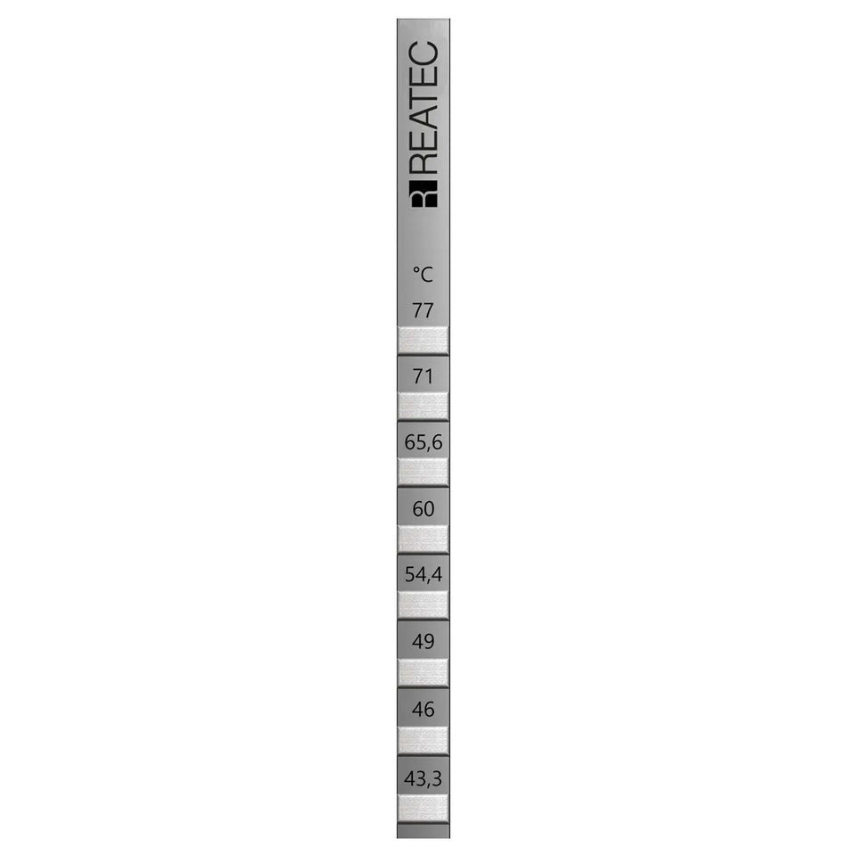 reaStripe 8 professional high accuracy irreversible temperature strips 43 - 77 °C