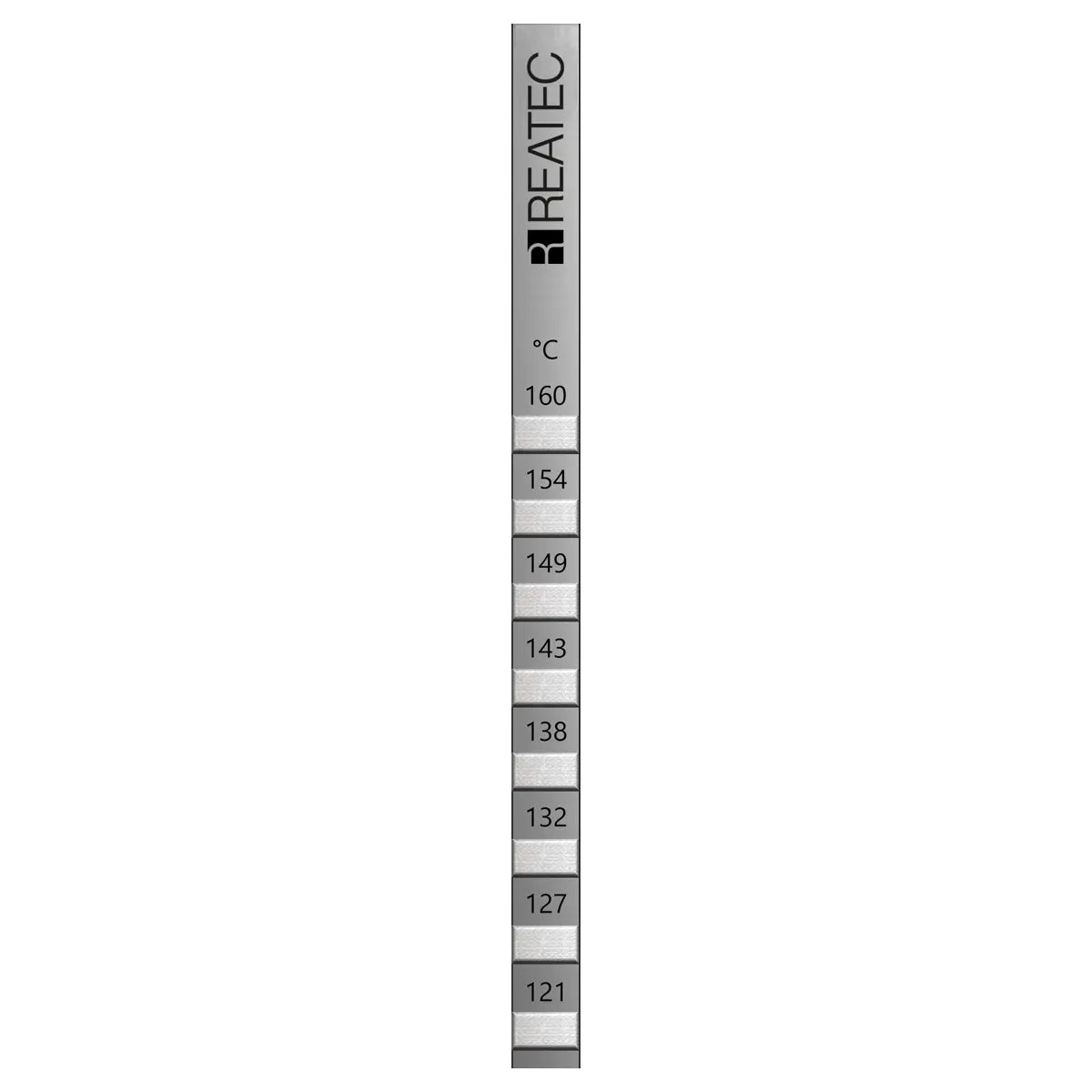 reaStripe 8 professional high accuracy irreversible temperature strips 121 - 160 °C
